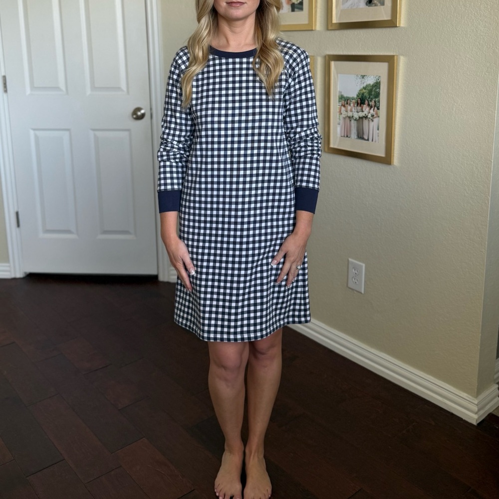 Draper James gingham sweatshirt dress size XS